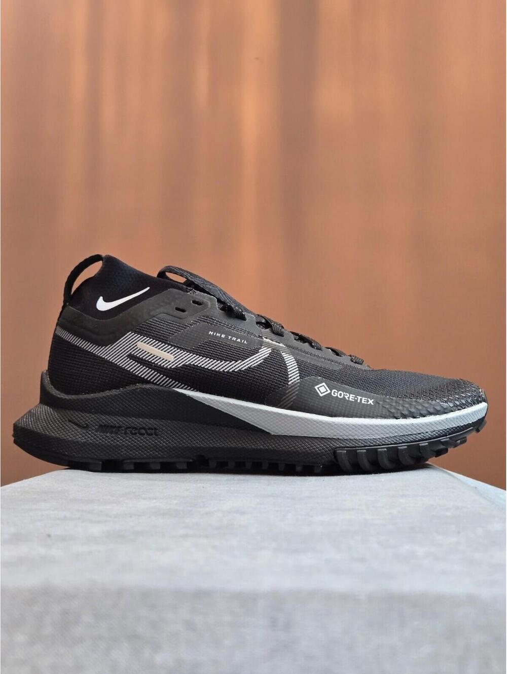 Nike React Pegasus Trail 4 GTX Black Wolf Grey Gore-Tex DJ7929-001 Size 5.5W 4M